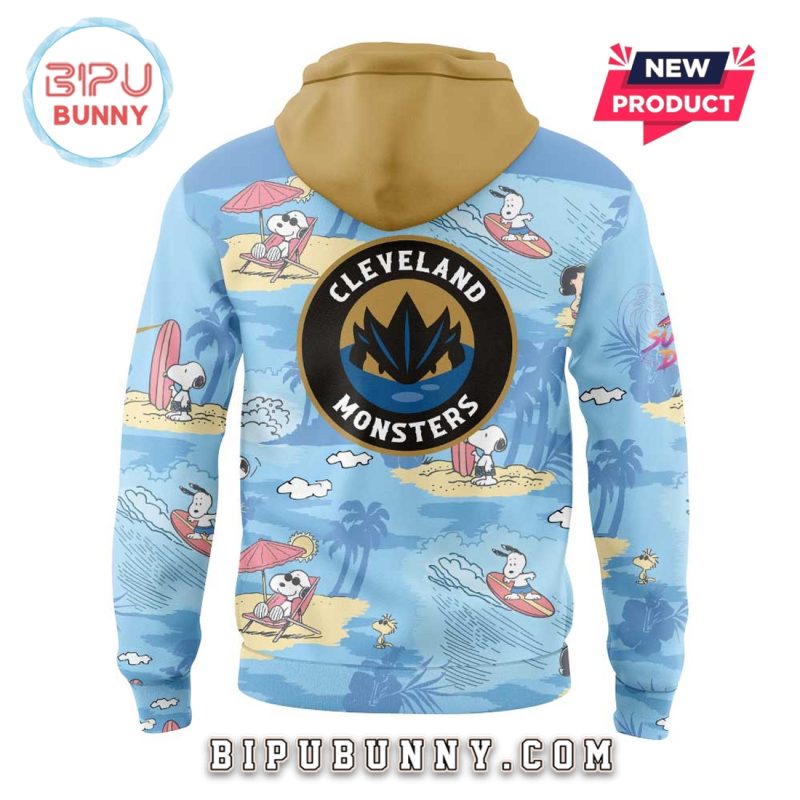 Cleveland Monsters Peanuts Summer Hoodie And Pants