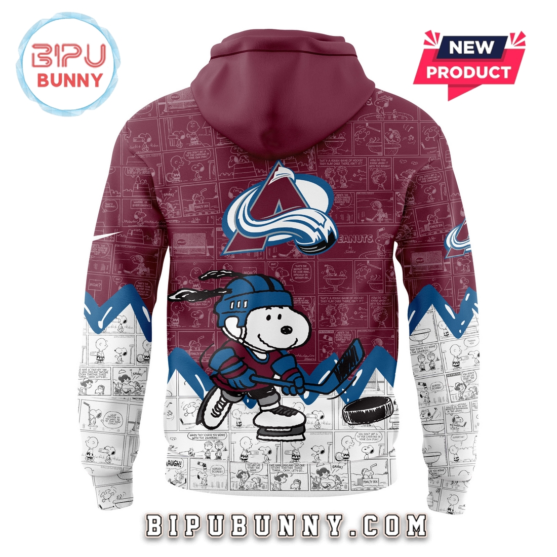 Colorado Avalanche Anniversary of Peanuts 2025 Hoodie Colorado Avalanche Anniversary of Peanuts 2025 Hoodie
