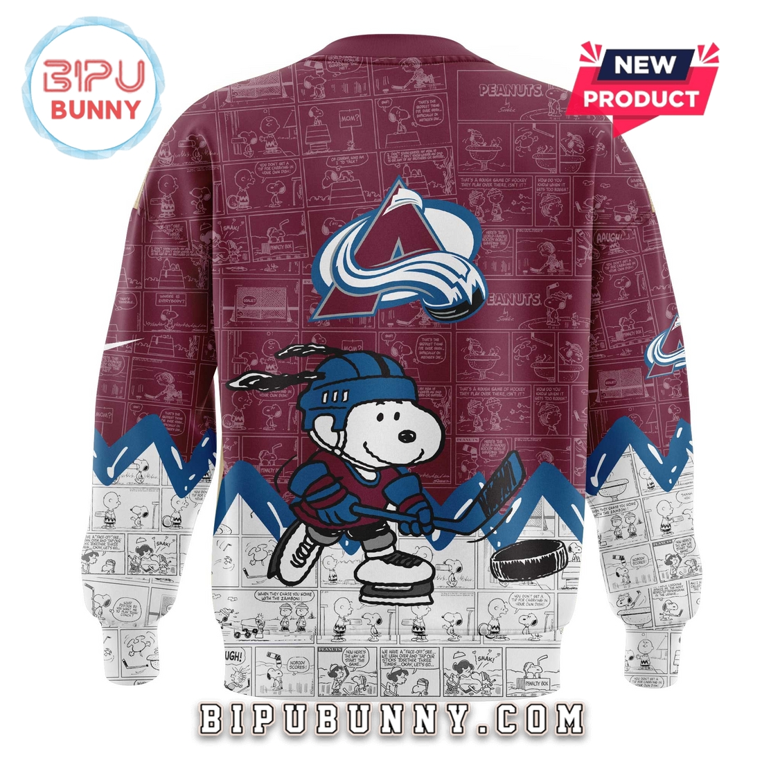 Colorado Avalanche Anniversary of Peanuts 2025 Hoodie Colorado Avalanche Anniversary of Peanuts 2025 Hoodie