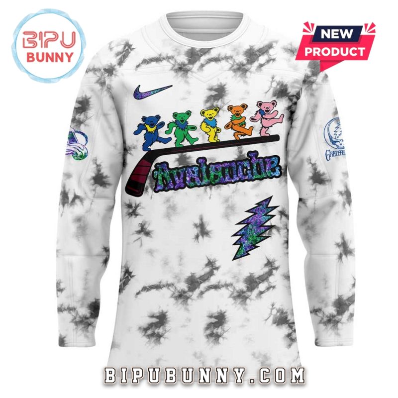 Colorado Avalanche Grateful Dead Night Hockey Jersey