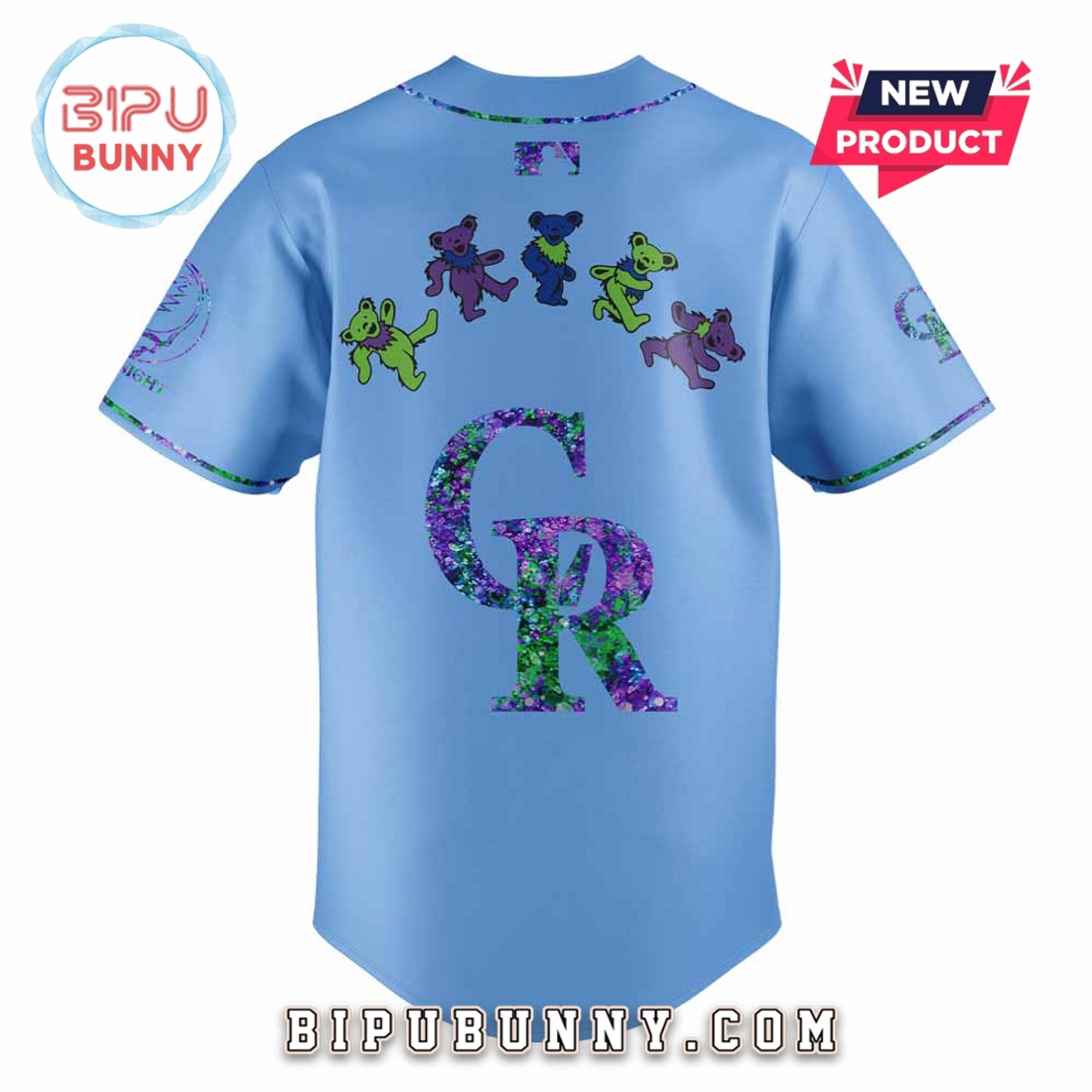 Colorado Rockies Grateful Dead Night Blue Baseball Jersey Colorado Rockies Grateful Dead Night Blue Baseball Jersey