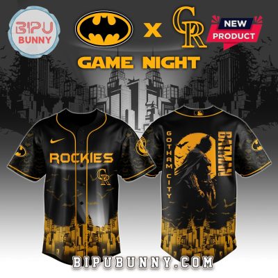 Colorado Rockies MLB x Batman Game Night Baseball Jersey