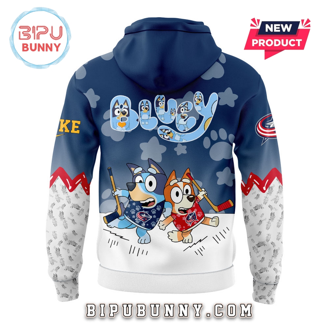 Columbus Blue Jackets Bluey and Bingo Hoodie And Pants Columbus Blue Jackets Bluey and Bingo Hoodie And Pants