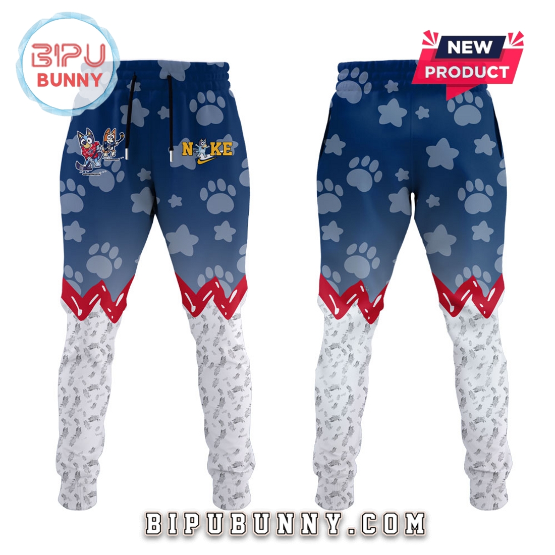 Columbus Blue Jackets Bluey and Bingo Hoodie And Pants Columbus Blue Jackets Bluey and Bingo Hoodie And Pants
