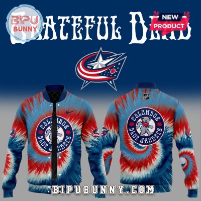 Columbus Blue Jackets Grateful Dead Night Baseball Jacket