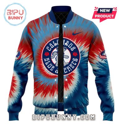 Columbus Blue Jackets Grateful Dead Night Baseball Jacket