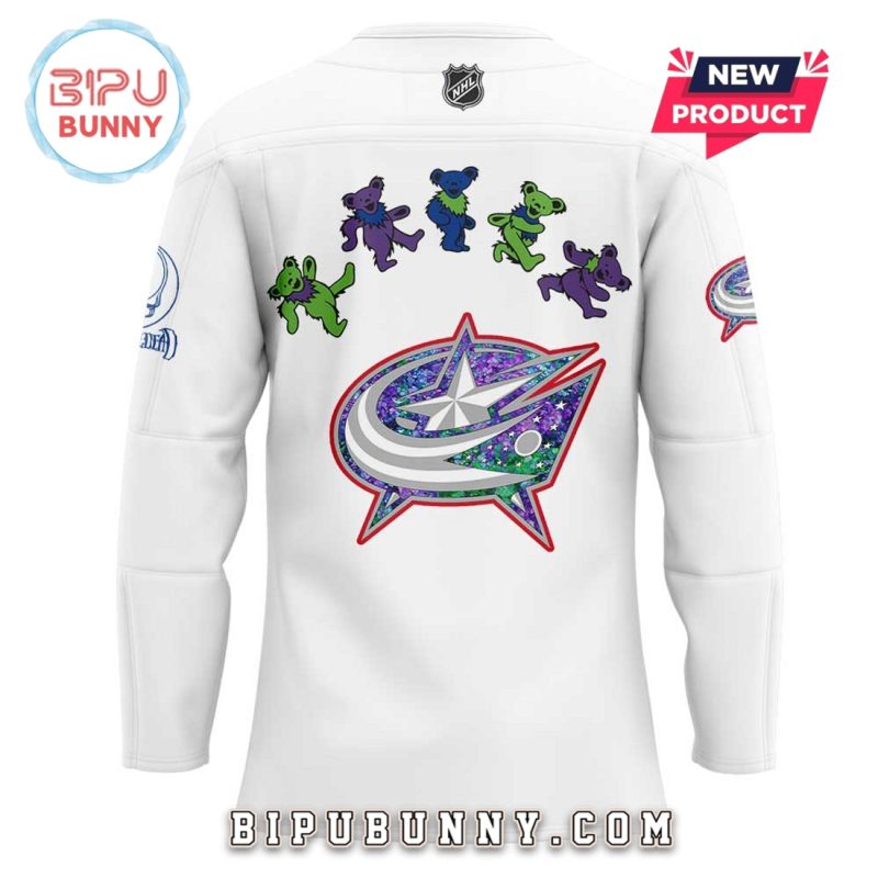 Columbus Blue Jackets Grateful Dead Night Hockey Jersey