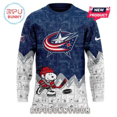 Columbus Blue Jackets Peanuts Night 2025 Hockey Jersey