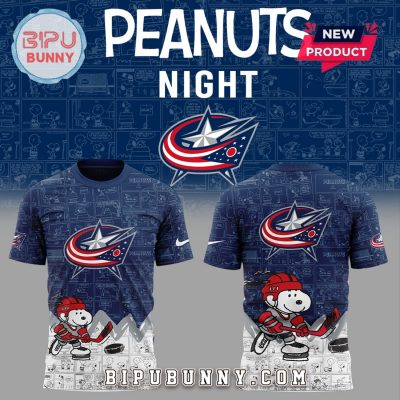 Columbus Blue Jackets Peanuts Night 2025 Hoodie