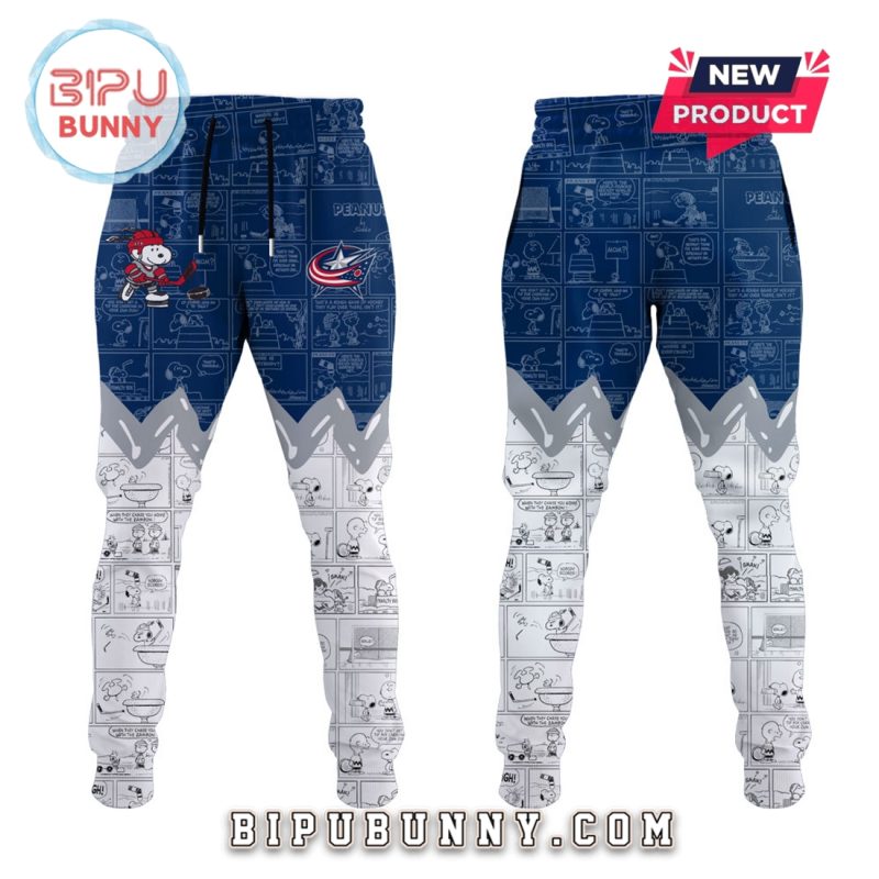 Columbus Blue Jackets Peanuts Night Hoodie And Pants