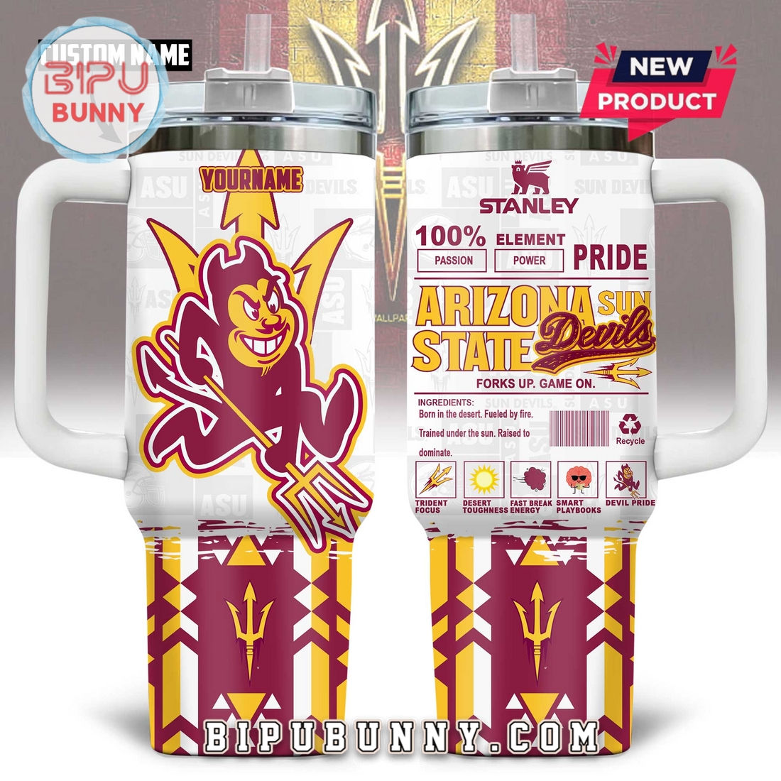 Custom Sun Devil Athletics Stanley Tumbler 40oz Custom Sun Devil Athletics Stanley Tumbler 40oz