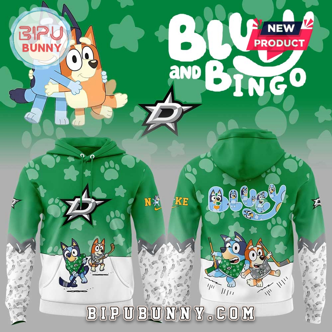 Dallas Stars Bluey and Bingo Hoodie And Pants Dallas Stars Bluey and Bingo Hoodie And Pants