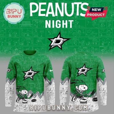 Dallas Stars Peanuts Night 2025 Green Hockey Jersey