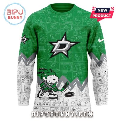 Dallas Stars Peanuts Night 2025 Green Hockey Jersey