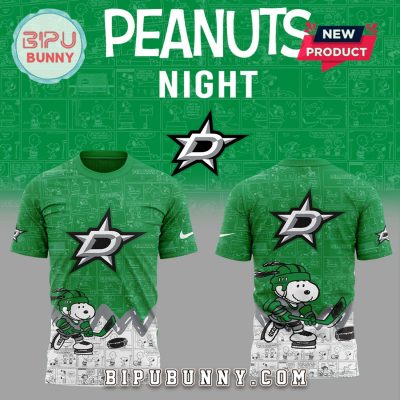 Dallas Stars Peanuts Night 2025 Green Hoodie