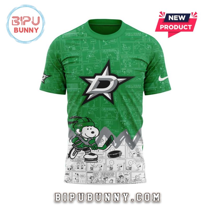 Dallas Stars Peanuts Night 2025 Green Hoodie