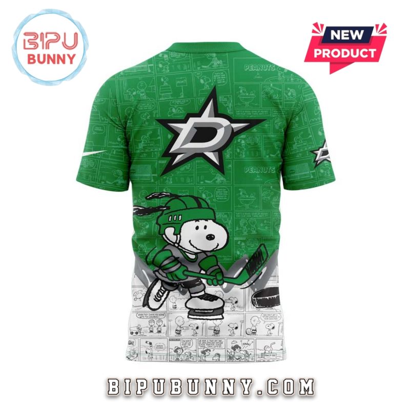 Dallas Stars Peanuts Night 2025 Green Hoodie