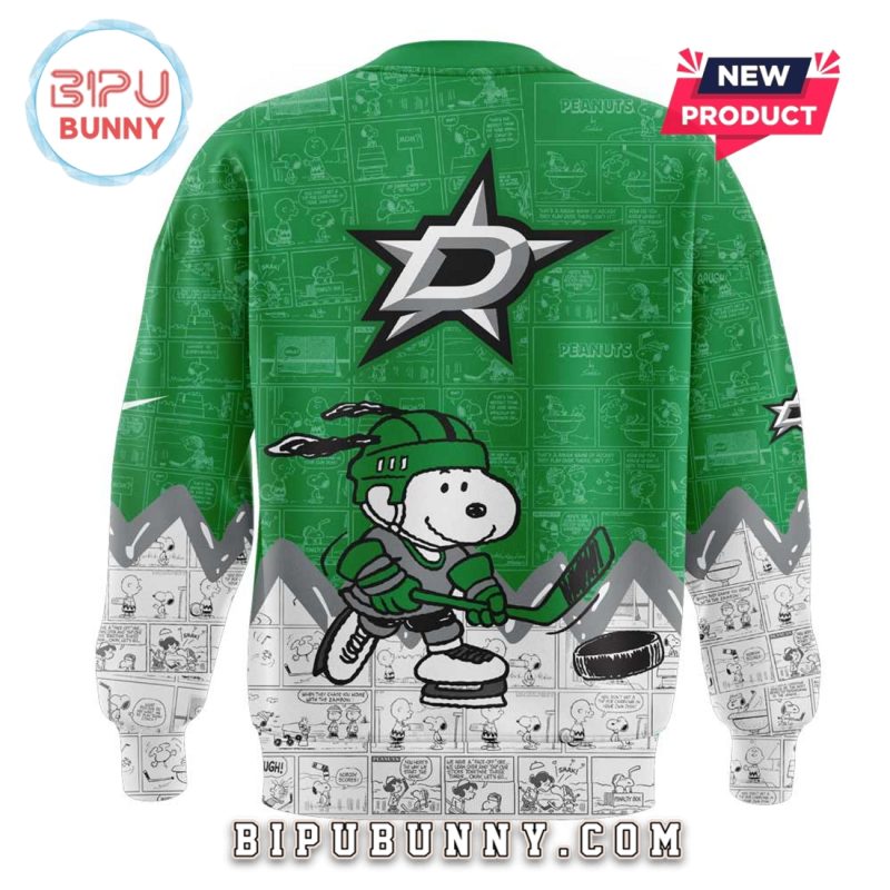 Dallas Stars Peanuts Night 2025 Green Hoodie