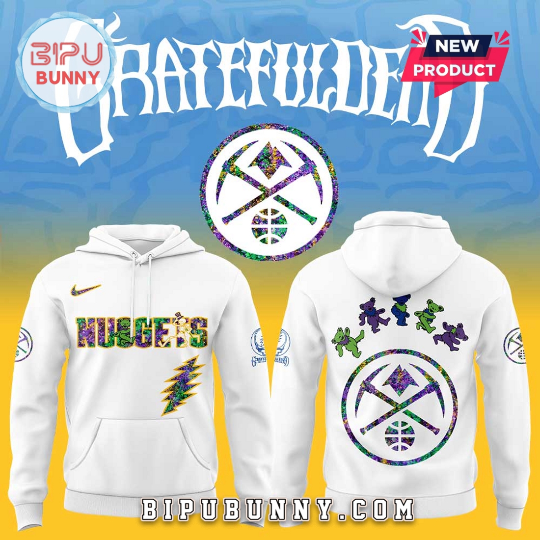 Denver Nuggets Grateful Dead Night Hoodie And Pants Denver Nuggets Grateful Dead Night Hoodie And Pants