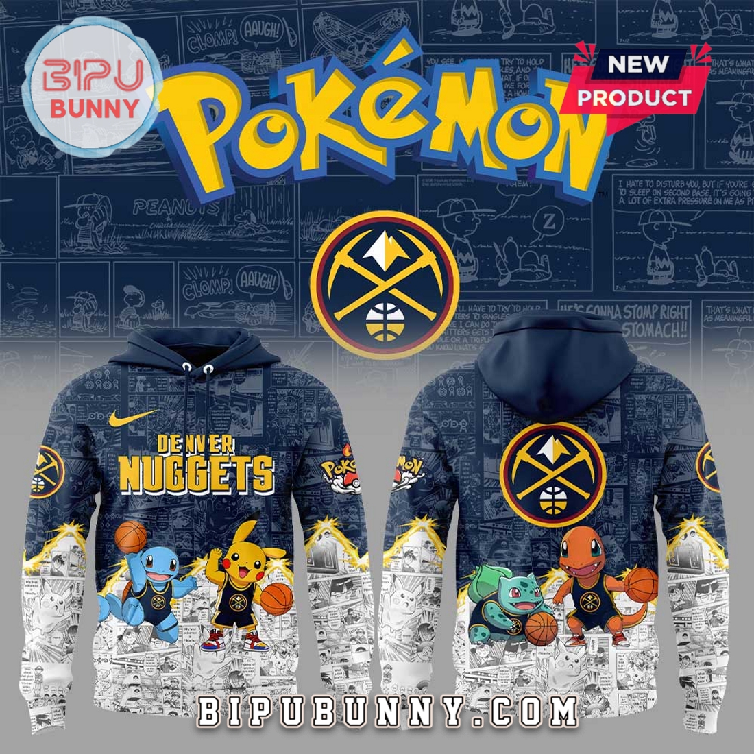 Denver Nuggets x Pokémon 2025 Hoodie Denver Nuggets x Pokémon 2025 Hoodie