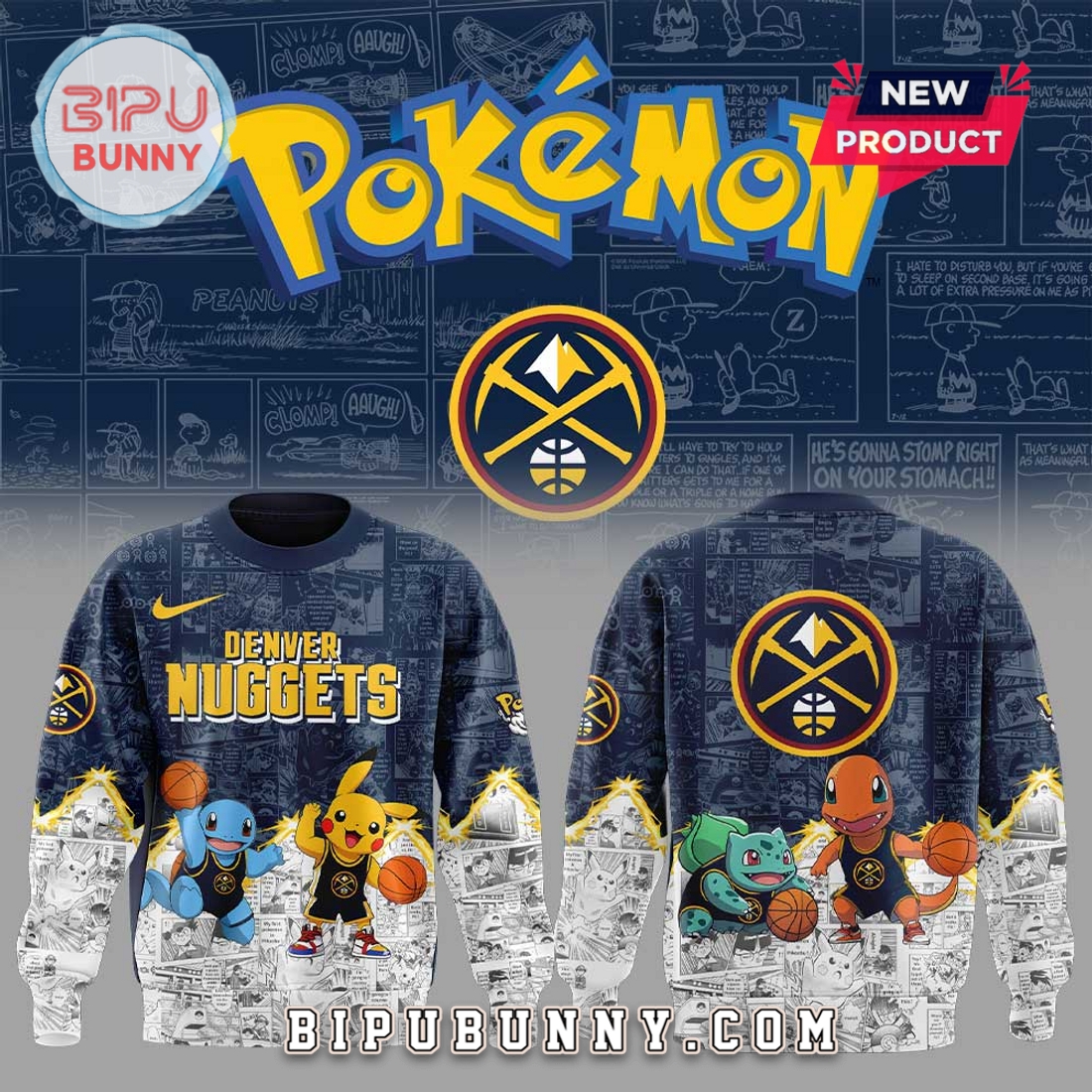 Denver Nuggets x Pokémon 2025 Hoodie Denver Nuggets x Pokémon 2025 Hoodie