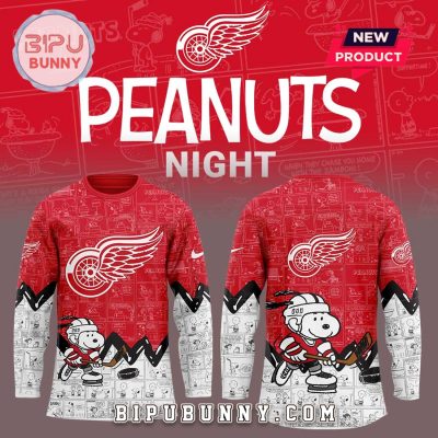 Detroit Red Wings 2025 Peanuts Night Hockey Jersey
