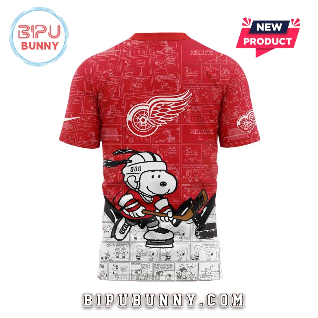 Detroit Red Wings 2025 Peanuts Night Hoodie Detroit Red Wings 2025 Peanuts Night Hoodie