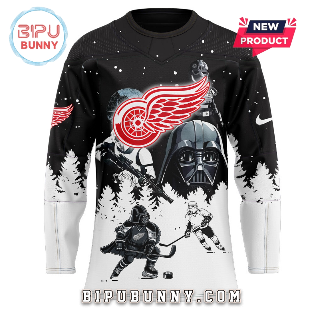 Detroit Red Wings 2025 Star Wars Hockey Jersey Detroit Red Wings 2025 Star Wars Hockey Jersey