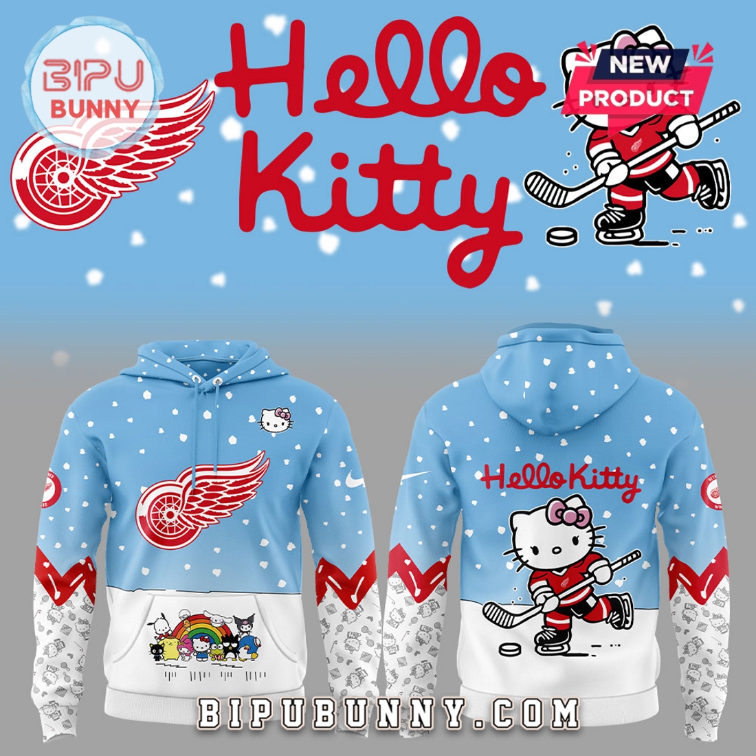 Detroit Red Wings x Hello Kitty Hoodie And Pants Detroit Red Wings x Hello Kitty Hoodie And Pants