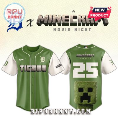Detroit Tigers MLB x Minecraft Movie Night Baseball Jersey