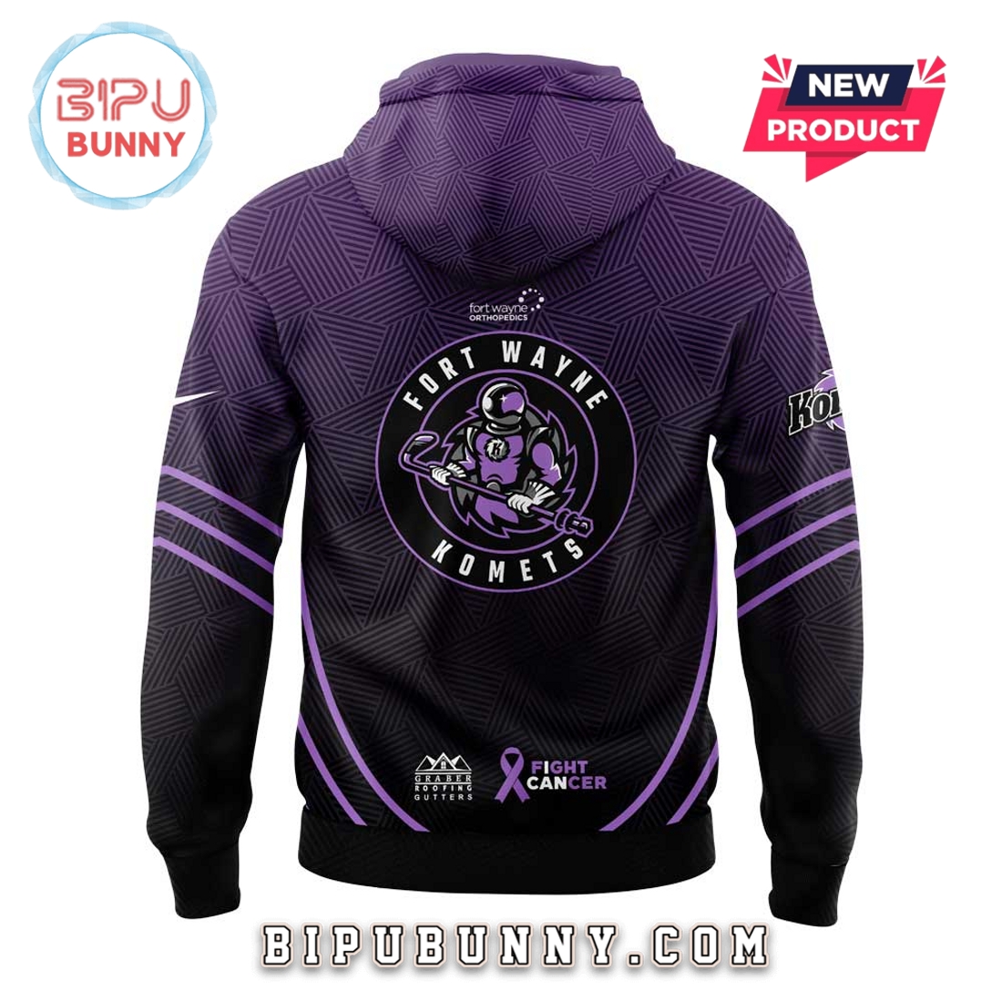Fort Wayne Komets Fight Cancer Night Hoodie And Pants Fort Wayne Komets Fight Cancer Night Hoodie And Pants