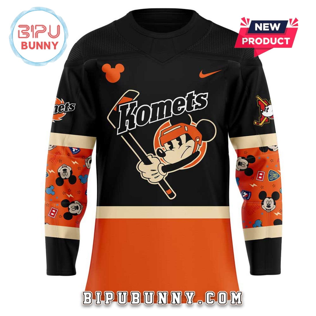 Fort Wayne Komets Mickey & Friends Hockey Jersey Fort Wayne Komets Mickey & Friends Hockey Jersey