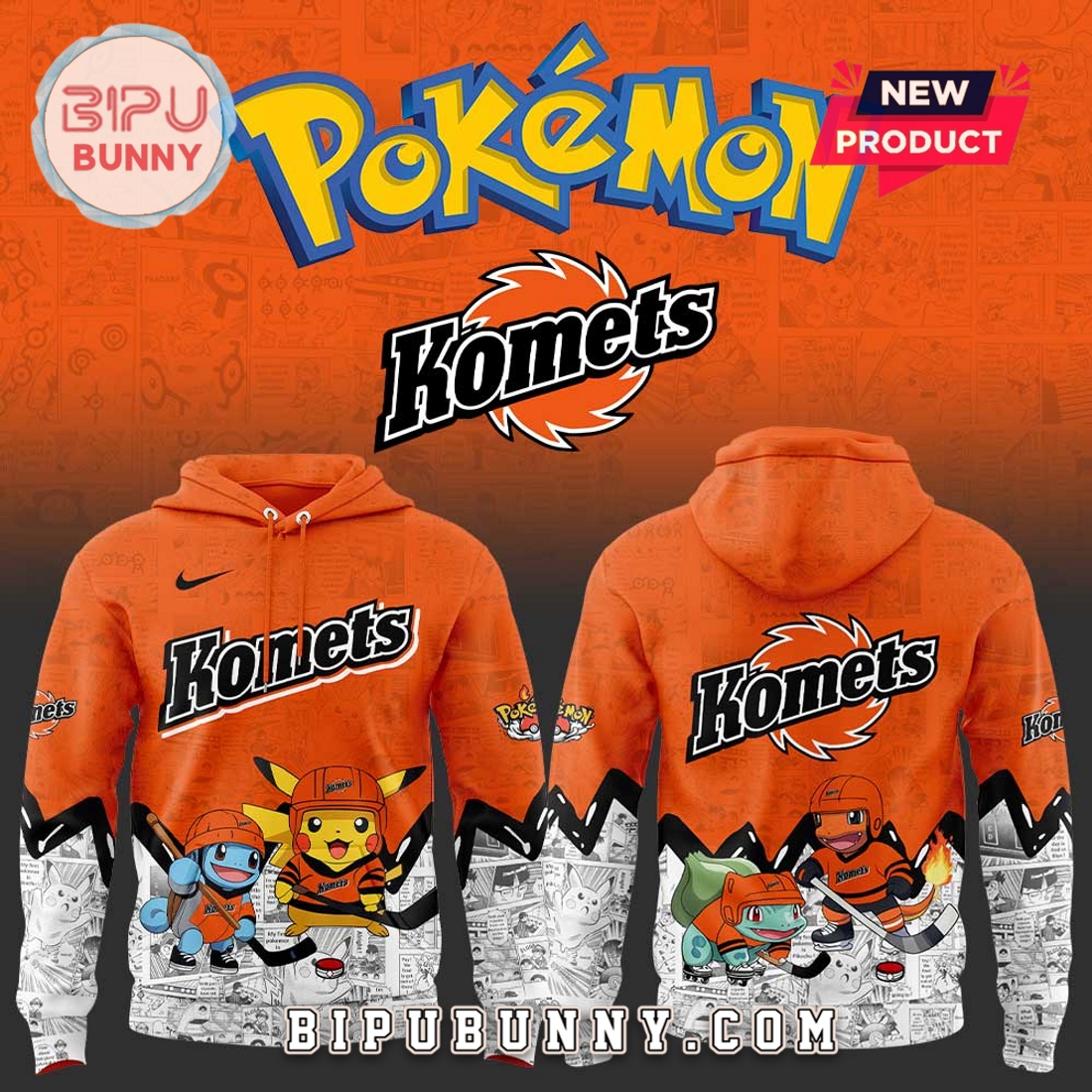 Fort Wayne Komets x Pokémon 2025 Hoodie And Pants Fort Wayne Komets x Pokémon 2025 Hoodie And Pants