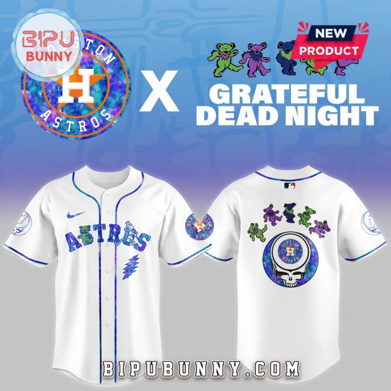Houston Astros 2025 Grateful Dead Night Baseball Jersey