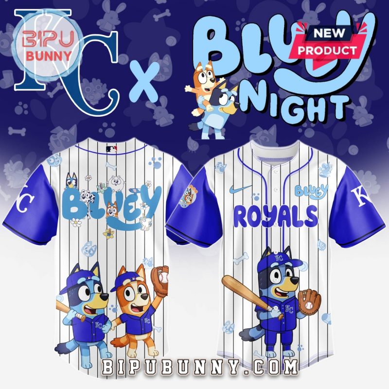 Kansas City Royals MLB x Bluey And Bingo Baseball Jersey