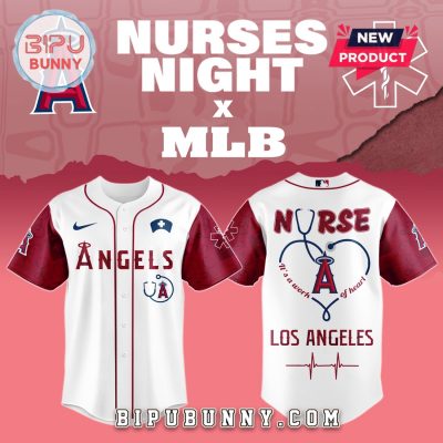 Los Angeles Angels MLB Nurses Game Night Baseball Jersey