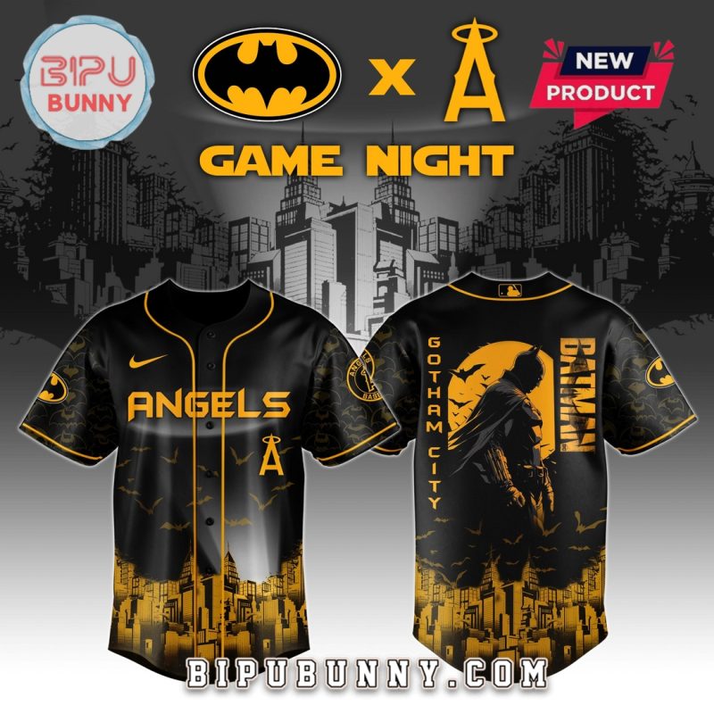 Los Angeles Angels MLB x Batman Game Night Baseball Jersey