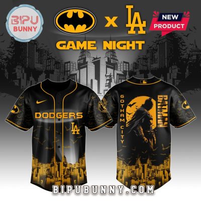 Los Angeles Dodgers MLB x Batman Game Night Baseball Jersey