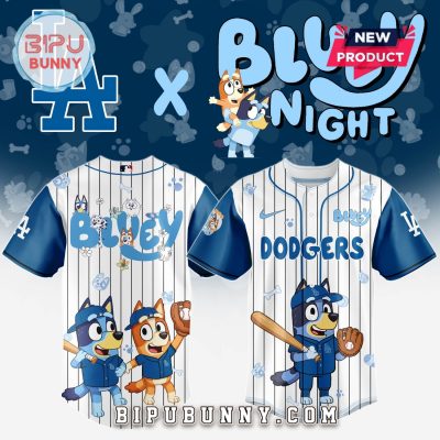 Los Angeles Dodgers MLB x Bluey And Bingo Baseball Jersey