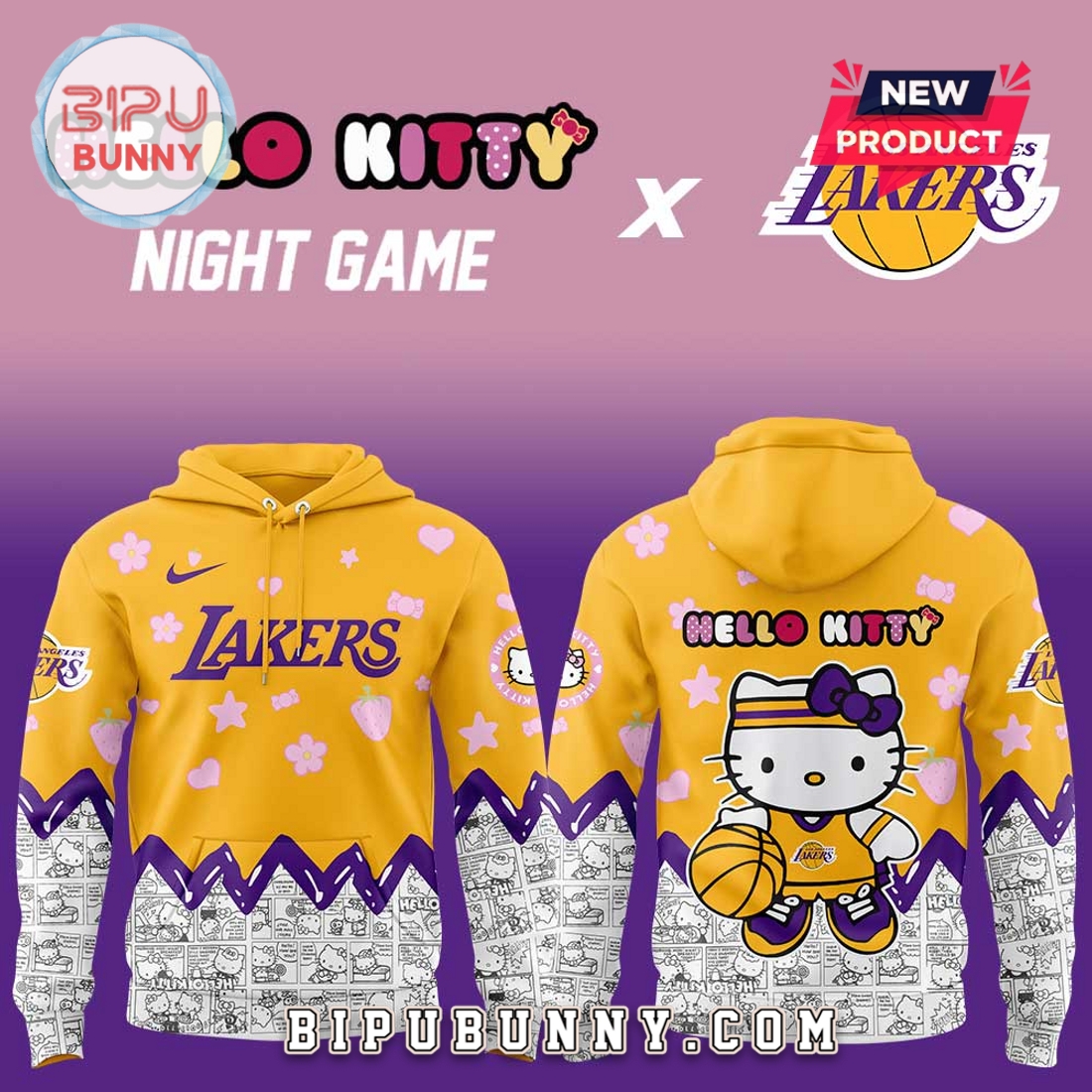 Los Angeles Lakers x Hello Kitty Hoodie And Pants Los Angeles Lakers x Hello Kitty Hoodie And Pants
