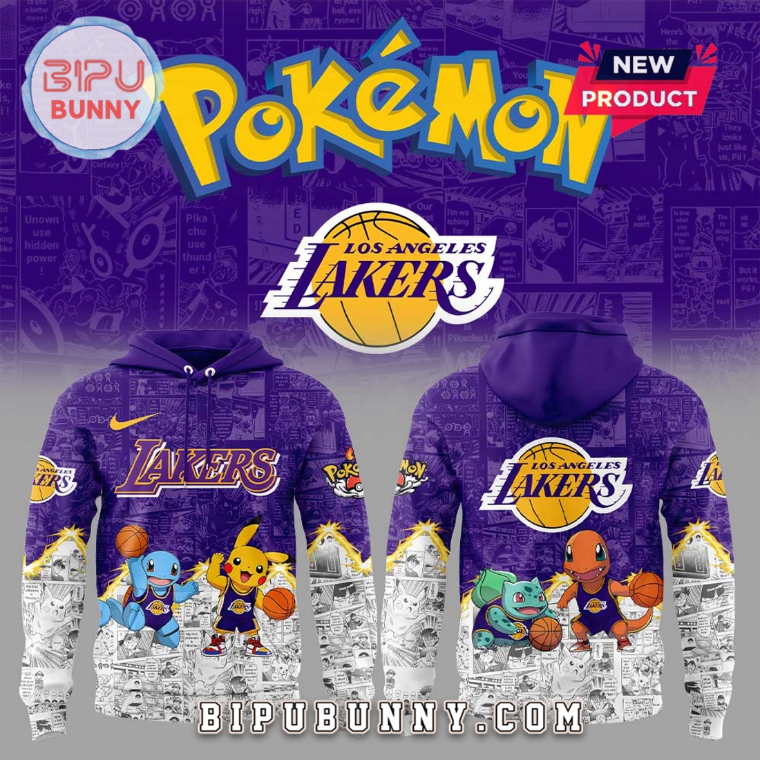 Los Angeles Lakers x Pokémon Hoodie And Pants Los Angeles Lakers x Pokémon Hoodie And Pants