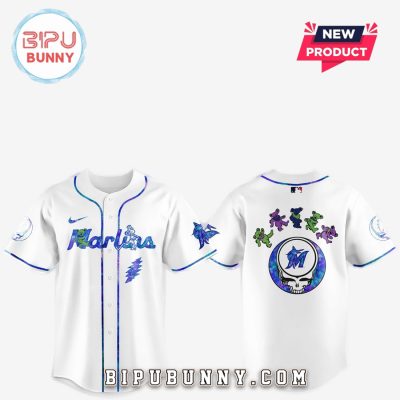 Miami Marlins 2025 Grateful Dead Night Baseball Jersey