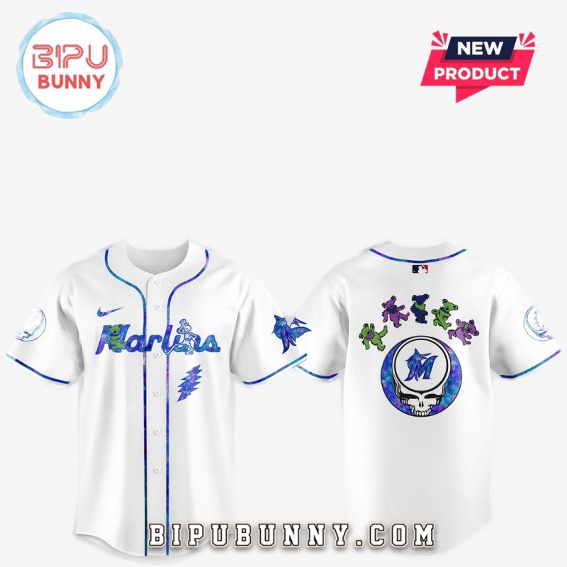 Miami Marlins 2025 Grateful Dead Night Baseball Jersey