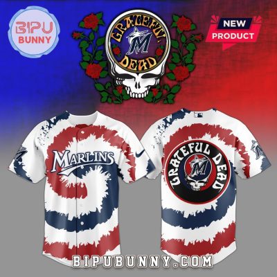 Miami Marlins MLB x Grateful Dead Baseball Jersey