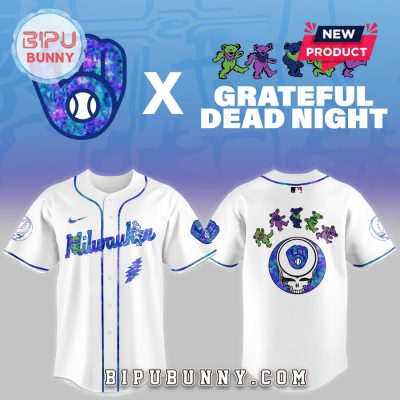 Milwaukee Brewers 2025 Grateful Dead Night Baseball Jersey