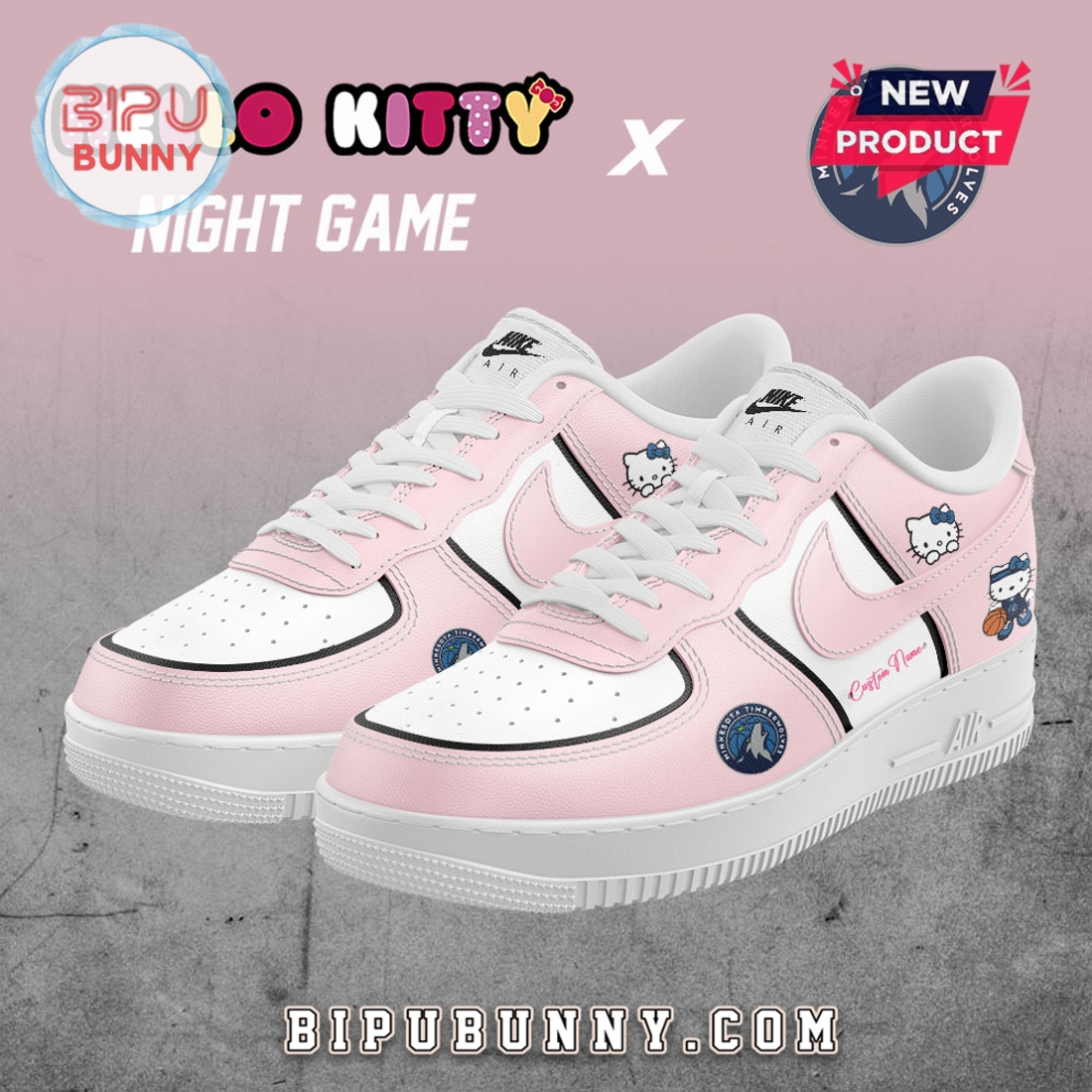 Minnesota Timberwolves x Hello Kitty Night Air Force 1 Minnesota Timberwolves x Hello Kitty Night Air Force 1