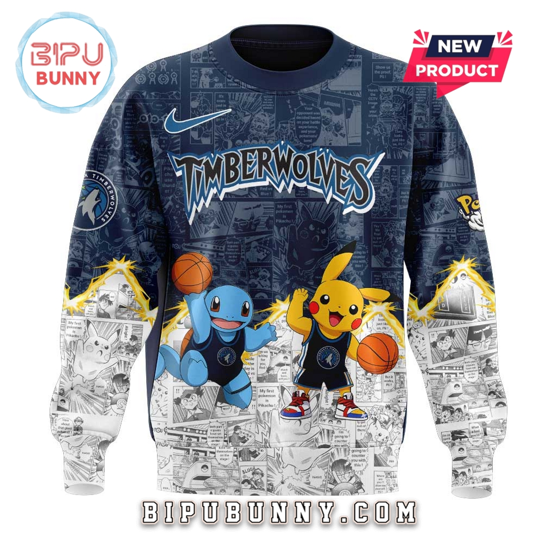 Minnesota Timberwolves x Pokémon 2025 Hoodie Minnesota Timberwolves x Pokémon 2025 Hoodie