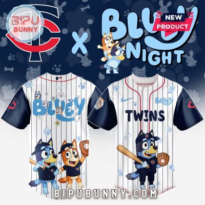 Minnesota Twins MLB x Bluey And Bingo Baseball Jersey