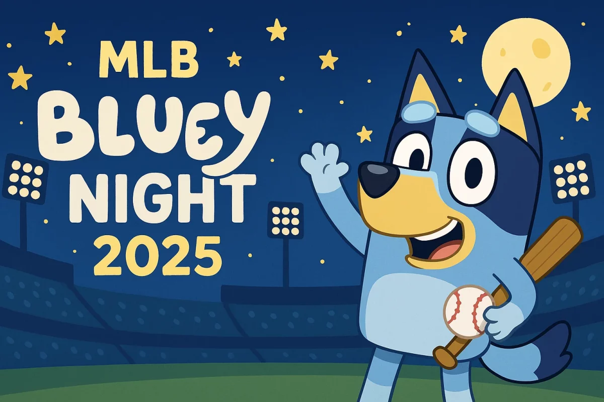 MLB Bluey Night 2025 merchandise including jerseys and hoodies