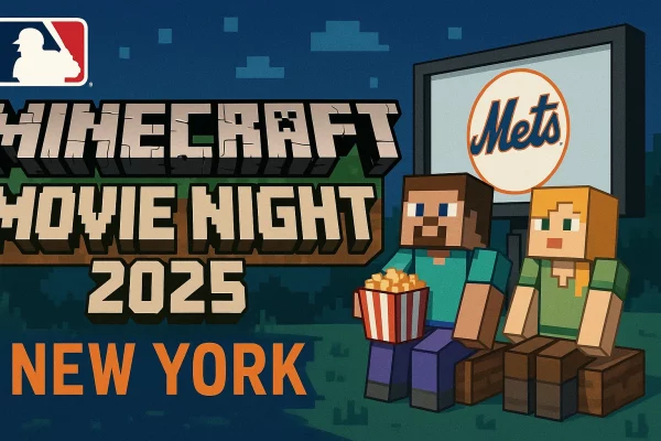 New York Mets MLB Minecraft Movie Night 2025 Exclusive Baseball Jersey